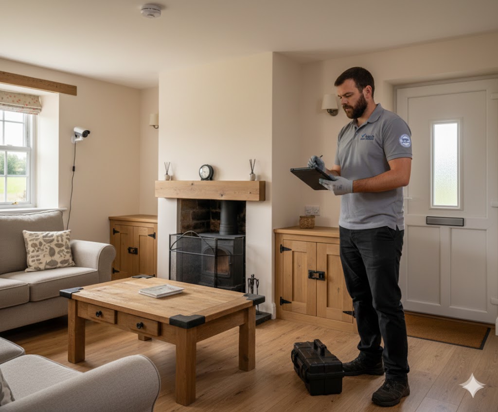 Holiday home loft squirrel proofing and exclusion in rural Wales cottage